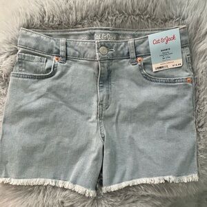 Cat & Jack Girls Light Wash Jean Shorts - size XL - NEW with tags